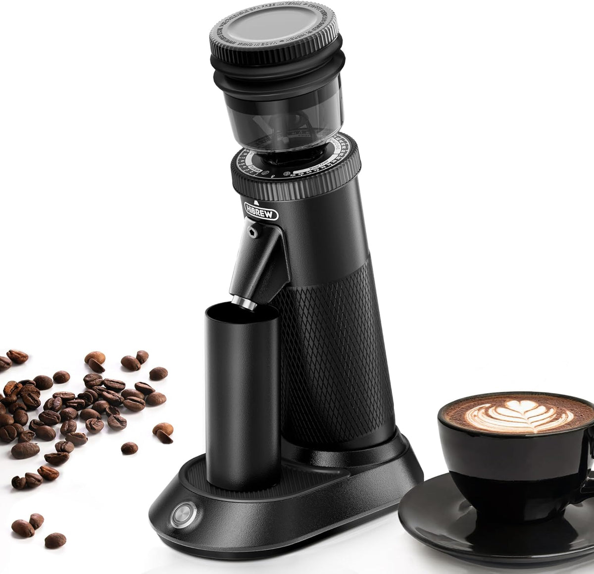 Molinillos de café eléctricos con piñon de HIBREW, G5 Molino de Cafe Dosis Única, Rebaba Cónica con Doble Velocidad