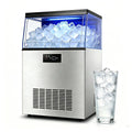 PEIXU Máquinas para hacer hielo, Máquina para Hacer Hielo Comercial e Industrial 60KG/24H, Panel LCD Inteligente, Ideal para Uso Profesional en