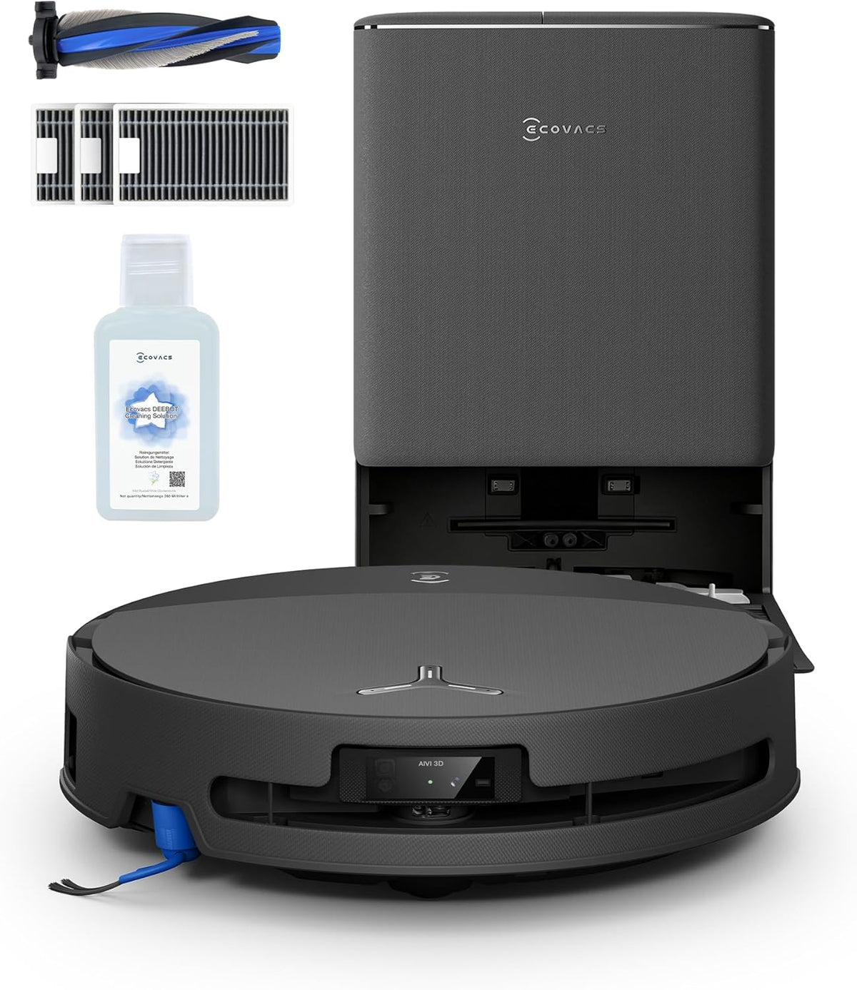 ECOVACS Robot aspirador, DEEBOT T90 Pro Omni Care Kit Robot Aspirador y fregasuelos, 30000 Pa