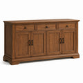 Aparador de madera de roble maciza marrón 180 cm