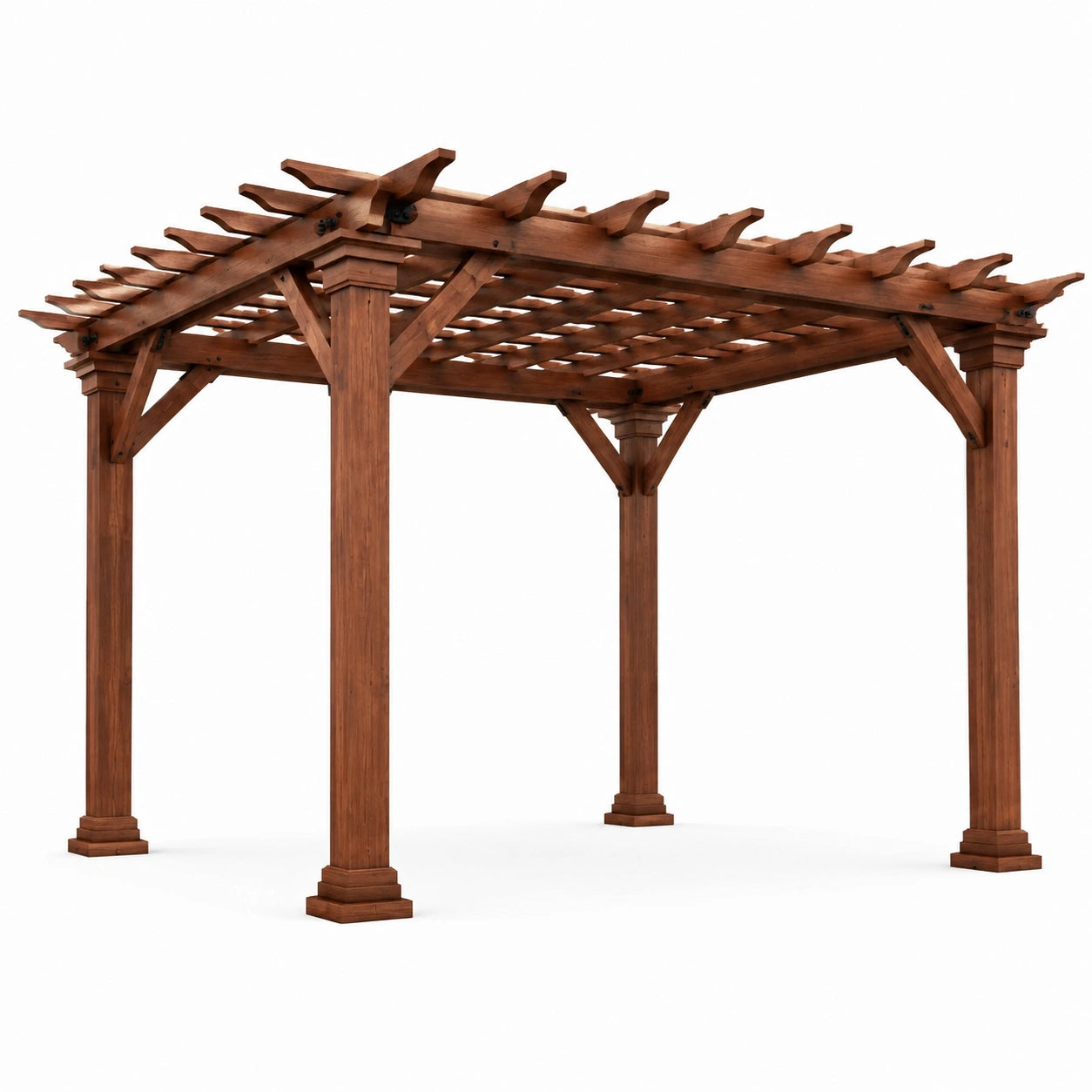 Pérgola de Madera de Cedro 300x300x250 cm Marrón
