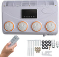 Aire acondicionado ELOMAS, 12V/24V Aire y Acondicionado Autocaravana, Conjunto Evaporador, DC Aire Acondicionado, Juego Ventilador Techo Coche, Mini