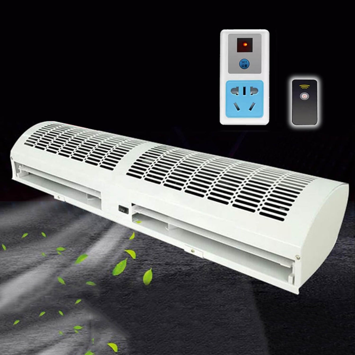 Ventiladores de pared CUPLES, Cortina De Aire Interior Comercial para Puerta, Cortina De Aire con Control Remoto, 0.6M 0.9M 1.0M 1.2M 1.5M, 2