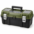 Caja de herramientas de polipropileno y acero verde/negro 50x25x25 cm