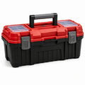 Caja de herramientas de plástico con compartimentos organizadores