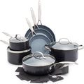 Juegos de sarten GreenPan, Valencia Pro Set de Cocina 11 Piezas, Antiadherente Cerámico, Gris