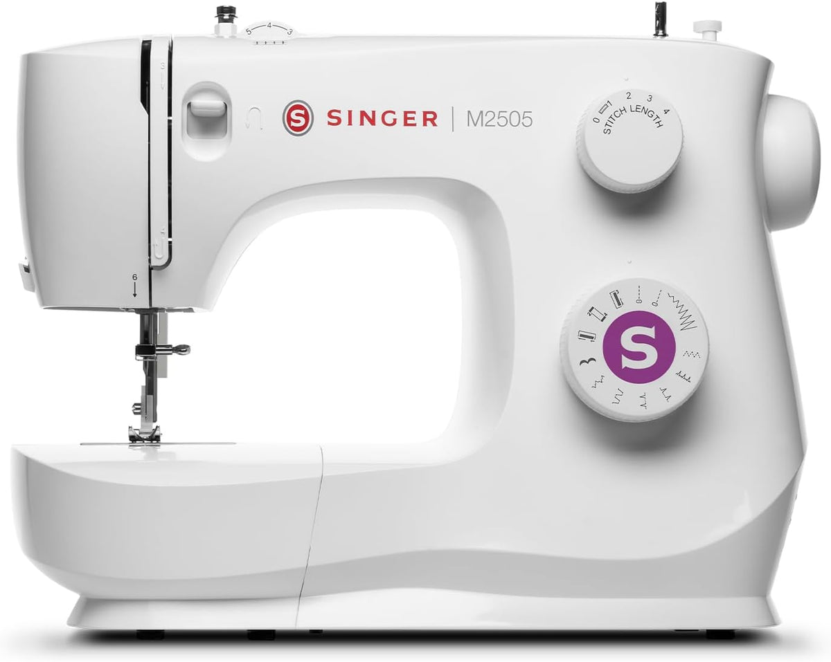 Singer M2505 Máquinas de coser básica, Máquina de Coser Portátil, 11 Puntadas Integradas, Ojal Automático en 4 Pasos, Brazo Libre, Doble Elevación del