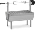 Asador de KLARSTEIN, Giratorio Barbacoa, Parrilla Giratoria 2 en 1, Asador Barbacoa Electrico, Parrilla Cerdo Extra Grande con Ruedas, Pollos