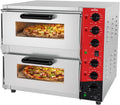 crosson Hornos individuales para pizza, Horno de pizza eléctrico profesional CROSSON con superficie de cocción de piedra refractaria de arcilla