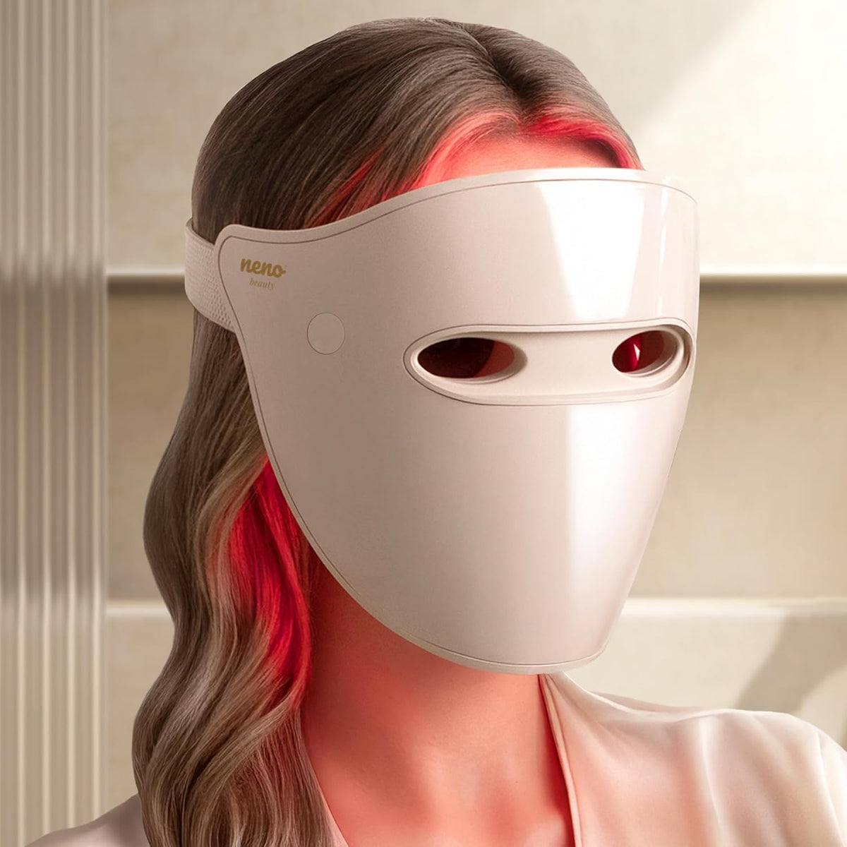 Dispositivos tonificadores facial NENO, Alva - Lámpara de luz roja para la cara - Máscara facial LED - Máscara de luz roja con 3 modos - Terapia de
