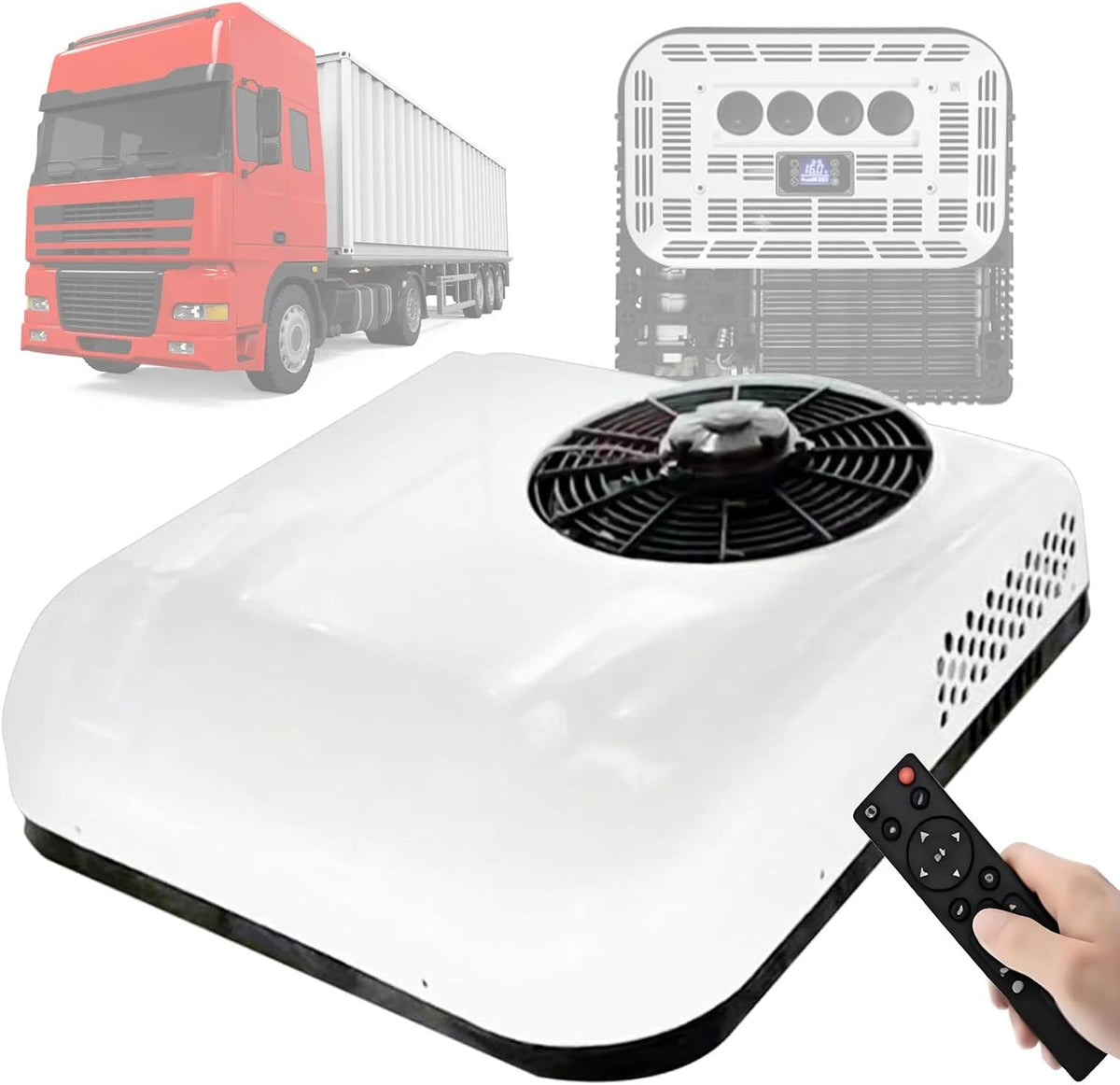 Aire acondicionado Quixnova, para estacionamiento de minivans, autocaravanas, camiones camper, excavadoras, autobuses, furgonetas, unidades de aire