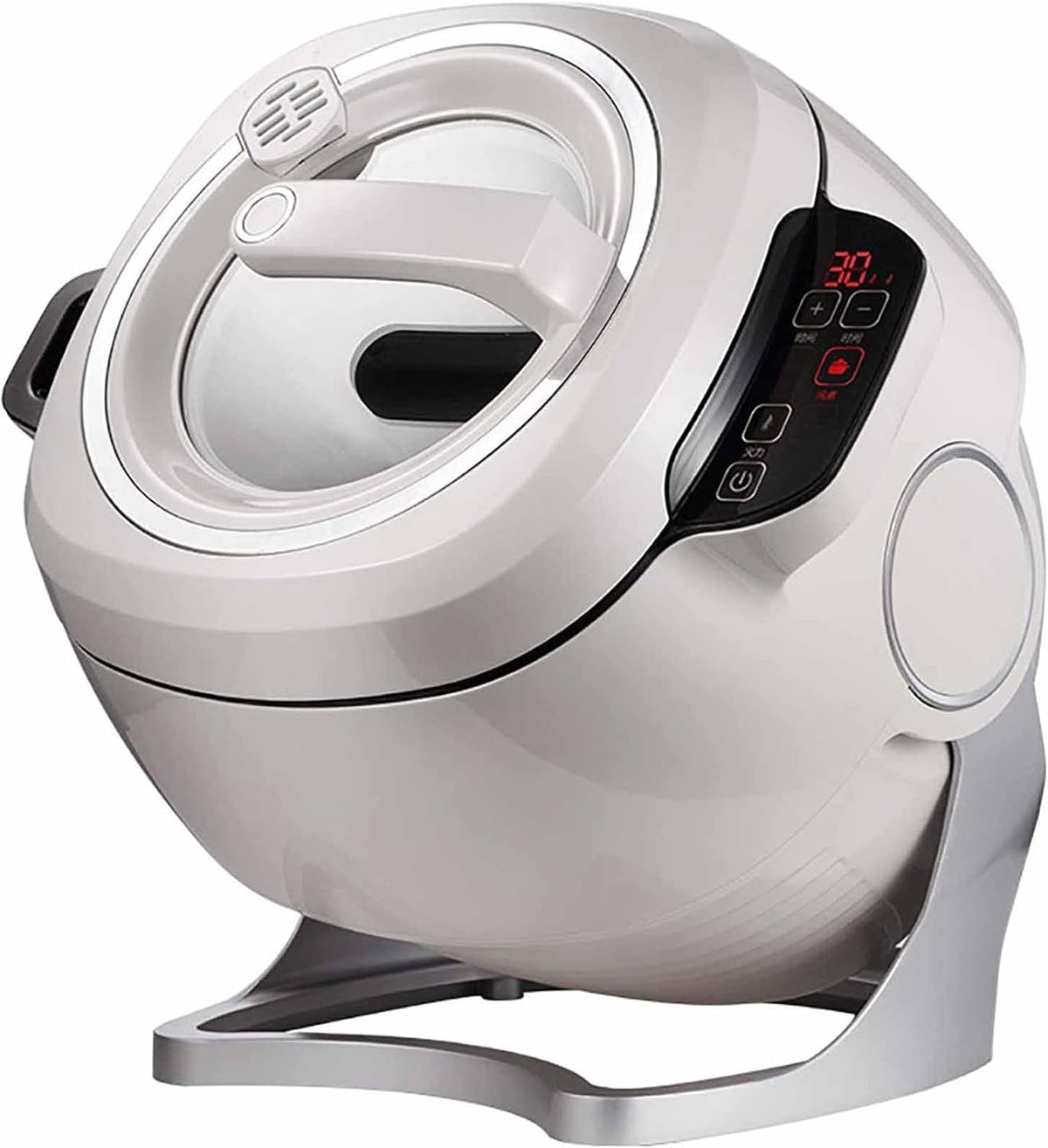 Robots de cocina Máquina de cocción automática inteligente de 6 litros con rotación de 360° para el hogar, restaurante, procesador de alimentos