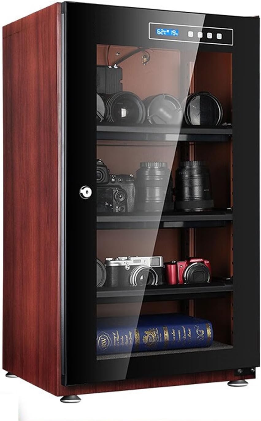 BDJSN Deshumidificador, Gabinete de Secado de cámara de 100 L, Caja Seca electrónica de Control Digital, Silencio Ajustable 25-60 RH Secador de Ahorro
