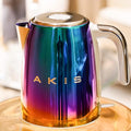 Hervidores eléctrico AKIS ALIVE KITCHEN IDEA STUDIO, AKIS La Fête Design - Hervidor de agua de acero inoxidable (1, 7 L, 2400 W, con filtro de cal