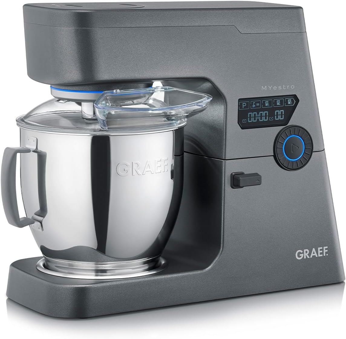 Batidoras amasadora GRAEF., GRAEF robot de cocina MYestro KM7016, Amasadora con vaso de acero inoxidable de 7 litros