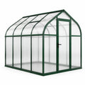 Invernadero de aluminio verde con paneles de policarbonato 250x190x195 cm