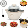 Generic Woks eléctrico, Máquina de cocción automática: wok de 1400 W, capacidad de 3, 5 L, rotación de 360°, calefacción completa 3D, sartén