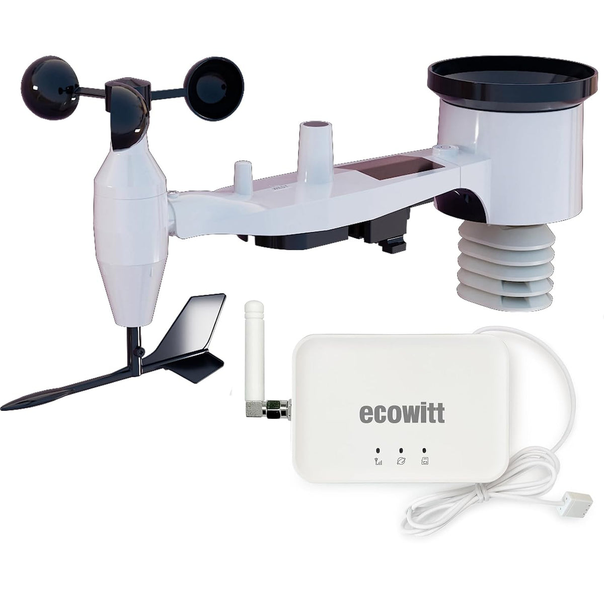 Estaciones meteorológica GW3002 Estación Meteorológica Profesional, 7 en 1 Wireless Solar powered Weather Array WS69 + Estación Meteorológica de