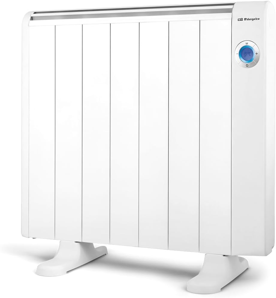 Orbegozo Calefacción, RRE 1310, Emisor térmico bajo consumo, 1300 W, 7 elementos reales, Aluminio, mando a distancia, funcionamiento programable