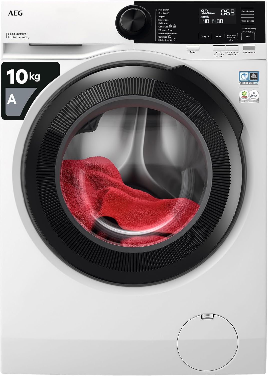 Lavadora LFR6214O4B, 10 kg, 1400 rpm, AEG