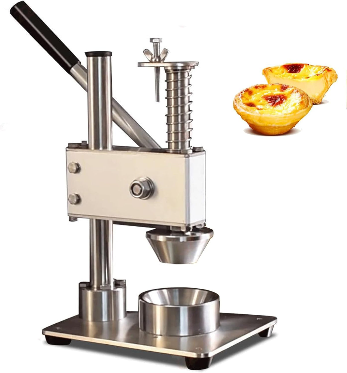 Generic Prensas de masa para hornear, Máquina de prensa manual de tartas, herramienta de masa antiadherente de acero inoxidable para hornear