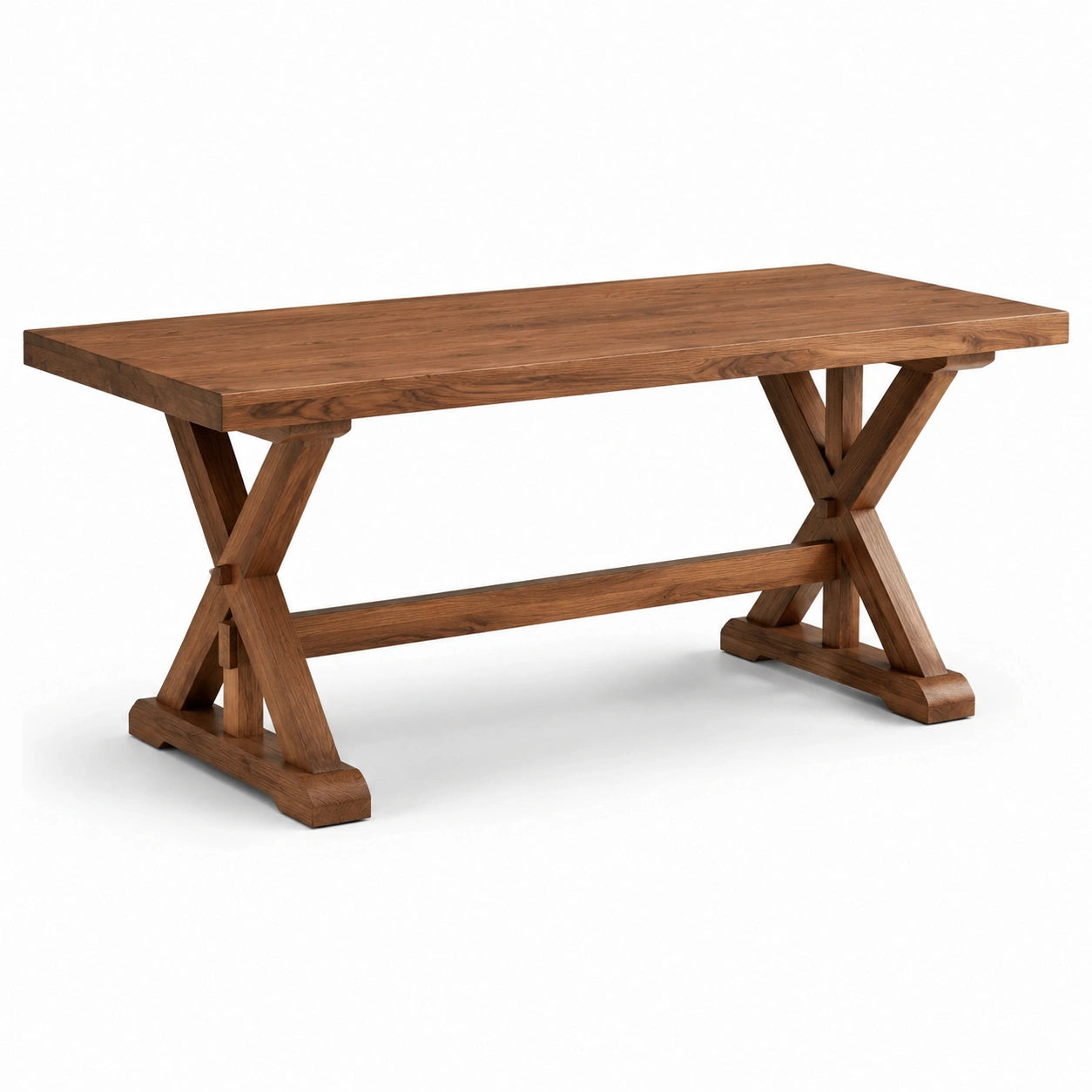 Mesa de comedor rectangular de madera de roble