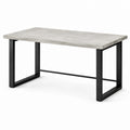 Mesa rectangular de hormigón y metal negro 120x60x75 cm