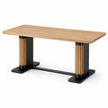 Mesa de comedor de madera y metal macizo 180x80x75 cm
