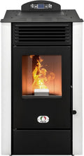 STUFE A PELLET ITALIA Calefacción de pellet, Alaska 9kw - Certificado 5 estrellas - Eficiencia 92%, calienta 80m², 5 velocidades y potencias