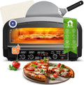 Hornos individuales para pizza TurboTronic Horno Eléctrico para Pizza 2200W, hasta 450 °C, para Pizzas de 37 cm (14, 6'), con Piedra para Pizza, Uso