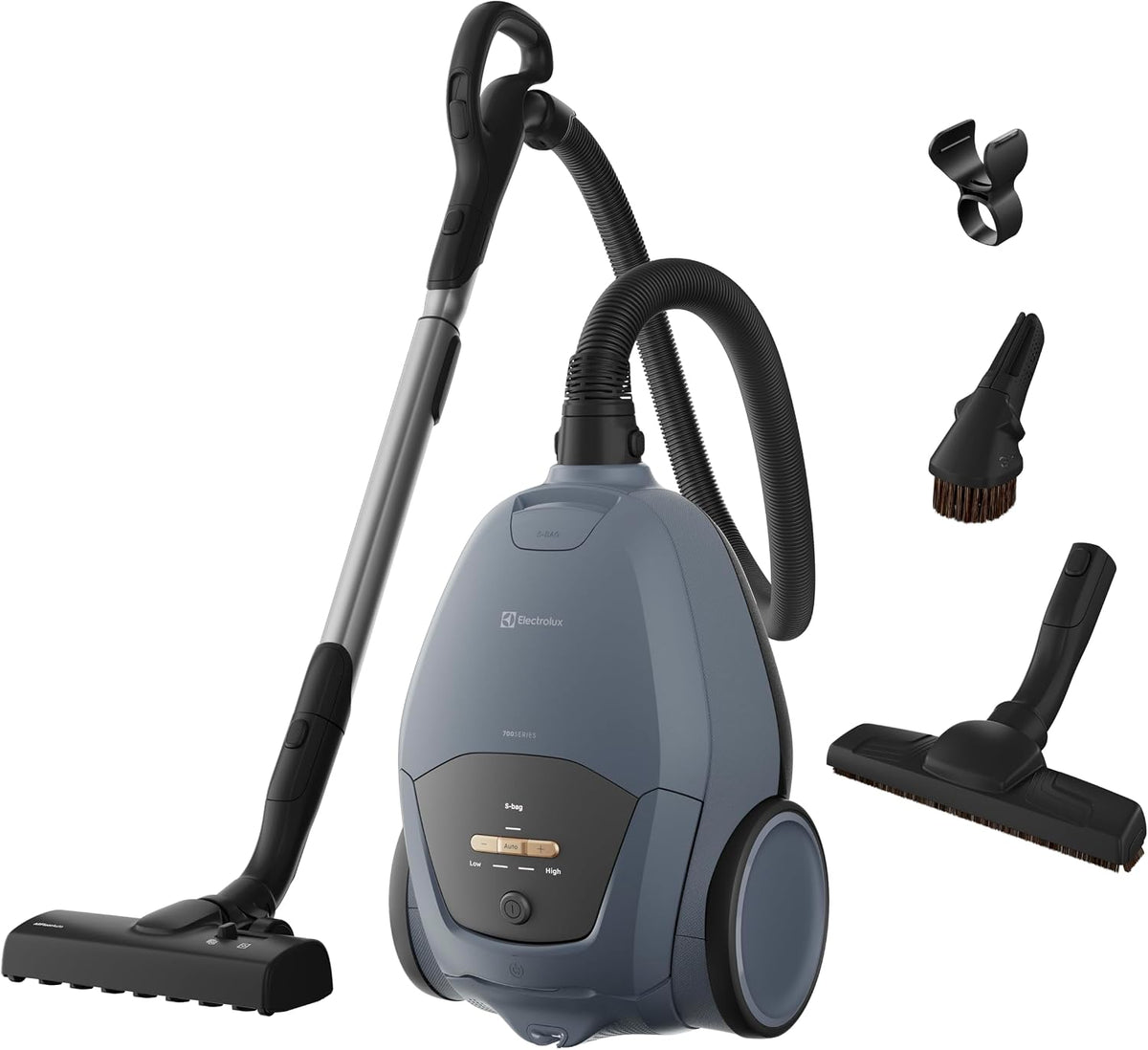 Electrolux EB71U2LDB Aspiradoras de trineo, 700 Aspiradora silenciosa con Bolsa, Ultra silenciosa, 59 dB, AllFloor Auto para Todos los Suelos, Filtro