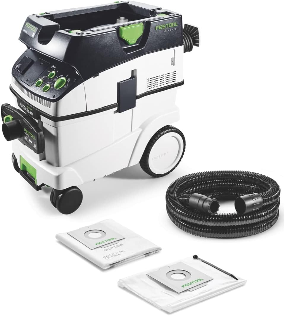 Aspiradoras industriales para sólidos y líquido de Festool, Aspirador Móvil CTM 36 E AC-LHS CLEANTEC con AUTOclean