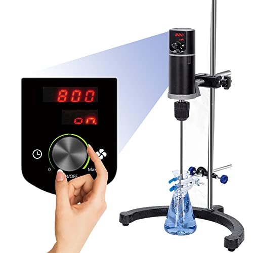 Agitadores, mezcladores y accesorio Agitador eléctrico superior, mezclador agitador digital superior, agitador de laboratorio con ajuste de tiempo y