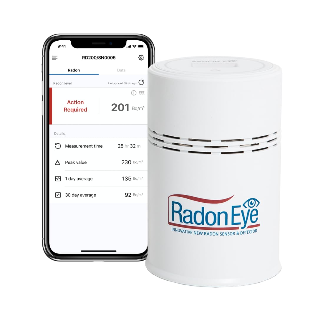 Detectores de ga Ecosense RD200 RadonEye, detector de radón doméstico, captura rápida de niveles fluctuantes, monitoreo continuo en tiempo real a