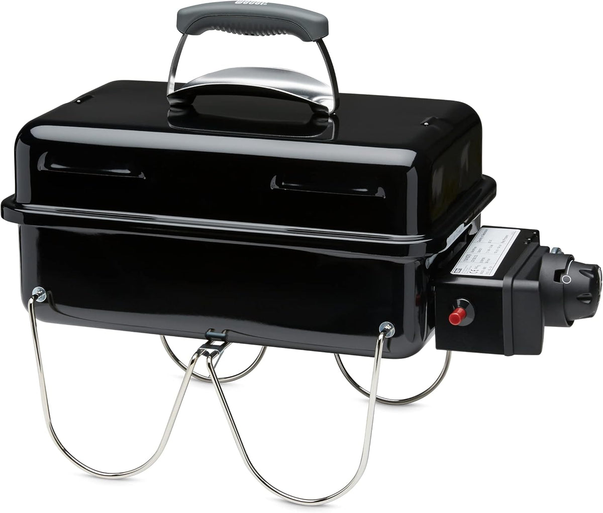 Barbacoas de carbón de Weber, Go-Anywhere Barbacoa de gas, superficie de la parrilla 42 x 26 cm, barbacoa portátil ligera, barbacoa de mesa para