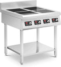 Placa de cocina RCIK-3500IC4.4 Placa de inducción con base Hornillo de cocina independiente 4 x 20 cm - 10 niveles - temporizador, Royal Catering