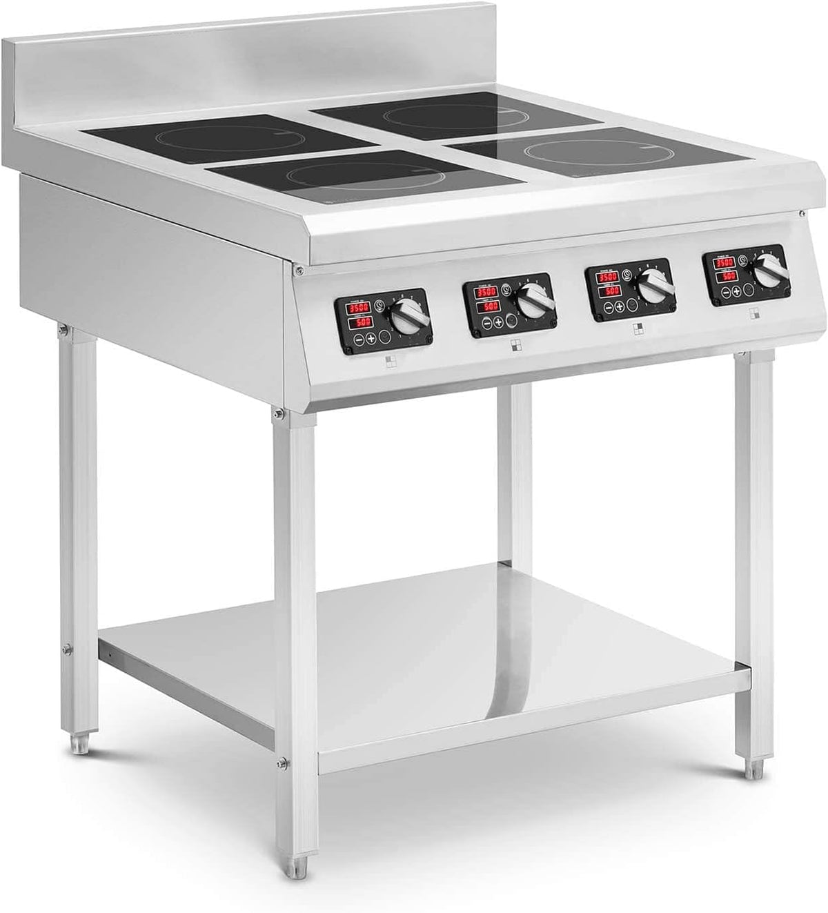 Placa de cocina RCIK-3500IC4.4 Placa de inducción con base Hornillo de cocina independiente 4 x 20 cm - 10 niveles - temporizador, Royal Catering