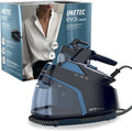 Imetec Centros de planchado, Evos Ceramic Plancha con Caldera, Presión de hasta 7 bares, Tecnología Flash Steam, Golpe de Vapor de 500 g, Placa