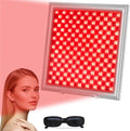 Relassy Tratamiento con infrarrojo, Panel Luz Roja 660nm & 850nm, 289 LED, 5 Niveles Brillo, Temporizador