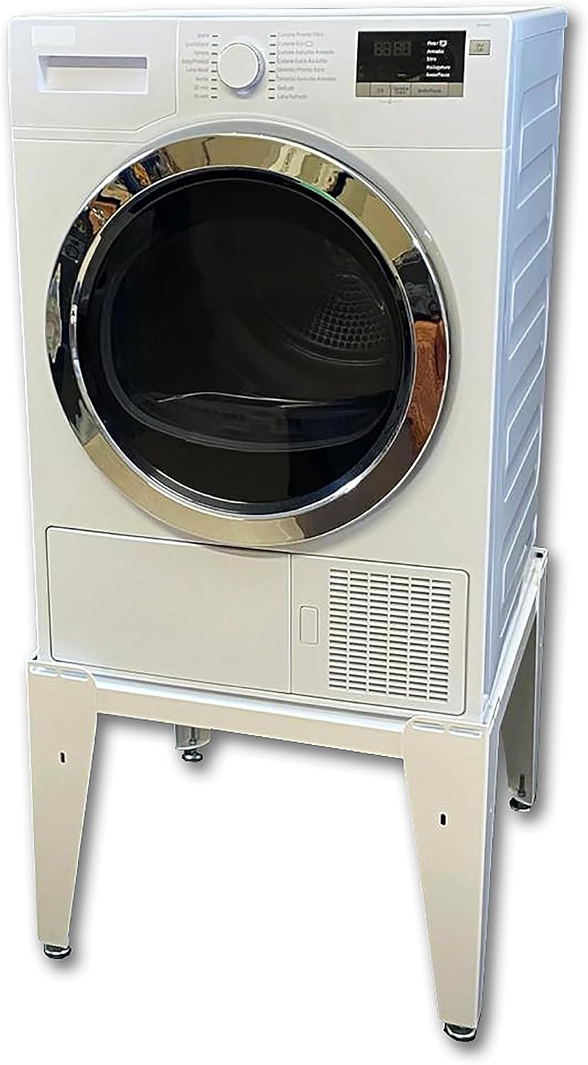 Protectionik Repuestos y accesorios para lavadora, Elevador para lavadora y secadora, color blanco brillante o negro mate, muy robusto (solo elevado)