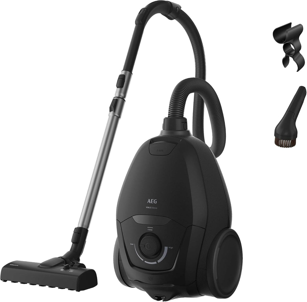 Aspiradoras de trineo AEG, VX83-2EBR Aspiradora con Bolsa Silenciosa, 750 W, 3, 5 L, 64 dB, Negro
