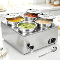 Calentadores de comida y de platos para bufé Calentador Eléctrico Comercial De Sopa, De Acero Inoxidable, para Mostrador, 300 W/1500 W, Temperatura