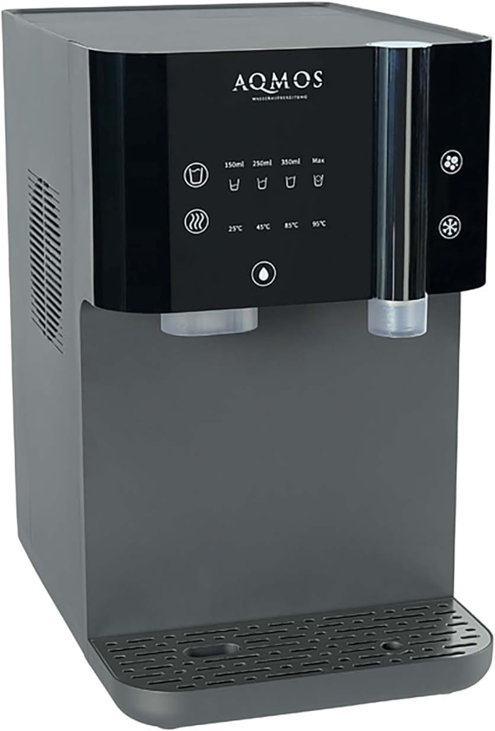 AQMOS Wasseraufbereitung Dispensadores de agua fría y fuent, Dispensador de Agua Aqmos Drinking Negro, Sistema Premium Todo en uno con Agua con Gas y