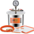 Equipo de vacío y bomba BACOENG, 6.8 L Cámaras de vacío, acero inoxidable
