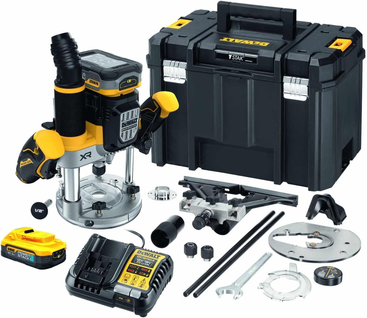 Fresadora con batería de 18 V/5 Ah, DEWALT