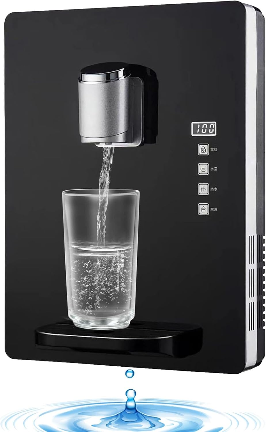 Dispensadores de agua fría y fuent Tiuheyo, Dispensador de Agua Caliente instantánea de Pared, Pantalla táctil Inteligente, Bloqueo electrónico para