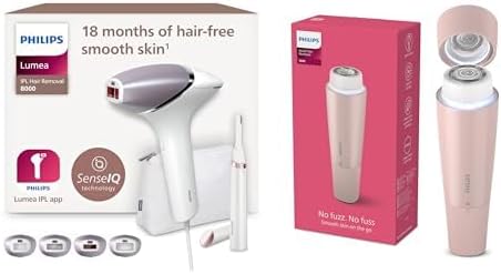 PHILIPS BRI949 Sistemas de depilación de luz pulsada, Bundle of Philips Lumea serie 8000, dispositivo de depilación IPL, alternativa de depilación
