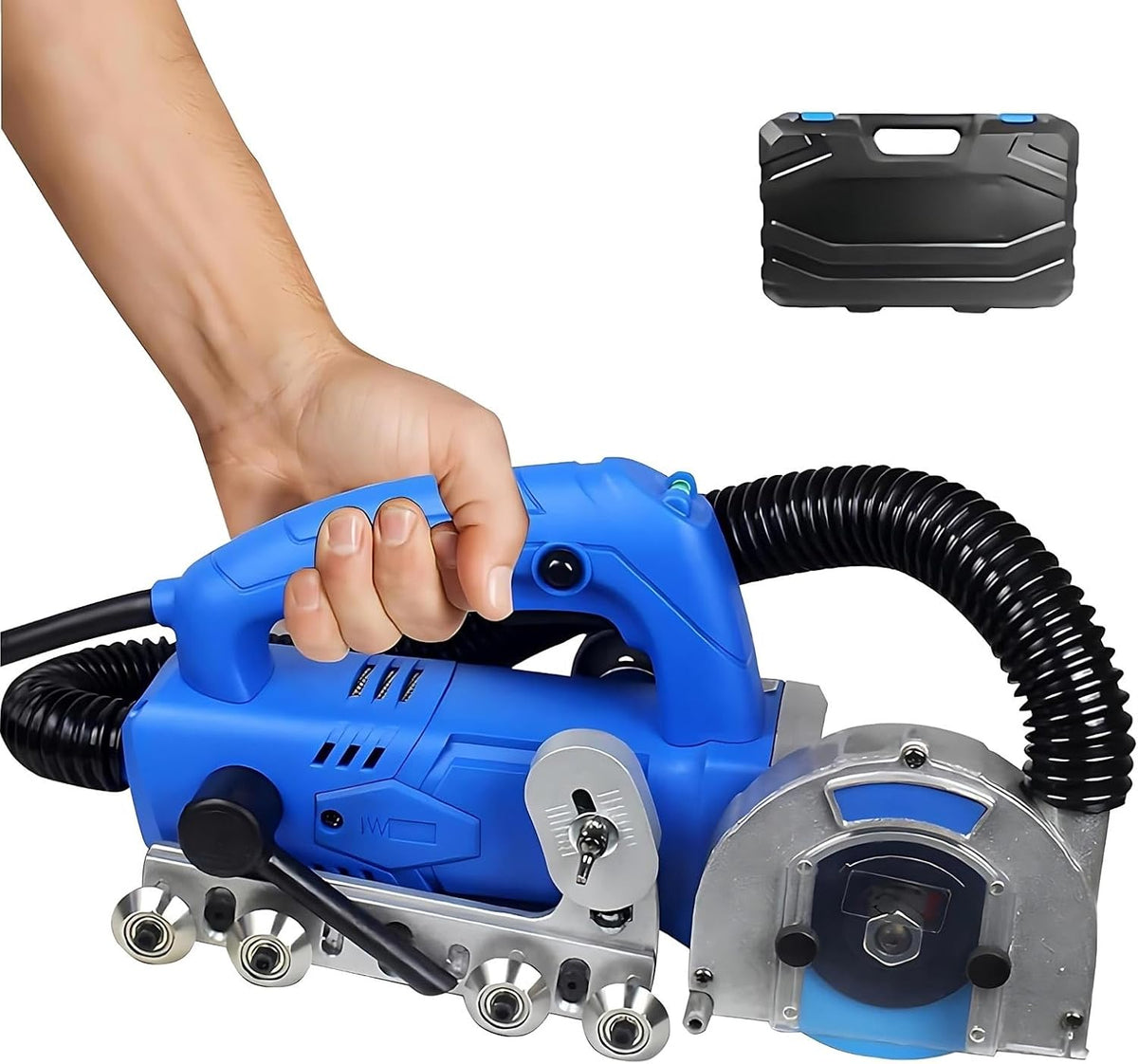 Cortadoras de azulejo Herramienta Electrica Quitar Juntas Azulejos 9000rpm, Maquina Limpieza Juntas Con Recogida Polvo Y Ajuste Profundidad Para