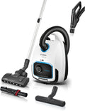 Bosch Aspiradoras de trineo, Aspirador con Bolsa, Serie 6, ProSilence, Silencioso, Filtro HEPA, Cabezal LED, Blanco, BGB6SIL0L