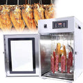 Deshidratador de Alimentos para Carne, deshidratador de Caja de Acero Inoxidable Biltong de 800 W, 14 Ganchos, Temperatura y Tiempo Ajustables para
